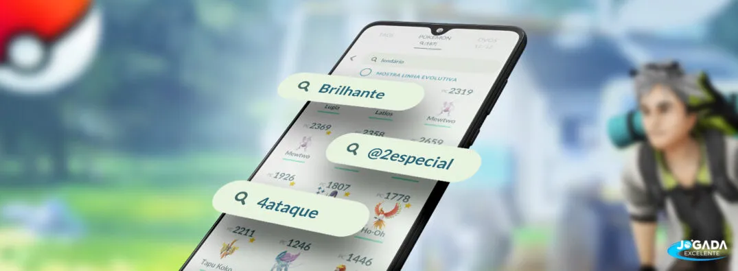 Filtros de busca no Pokémon GO
