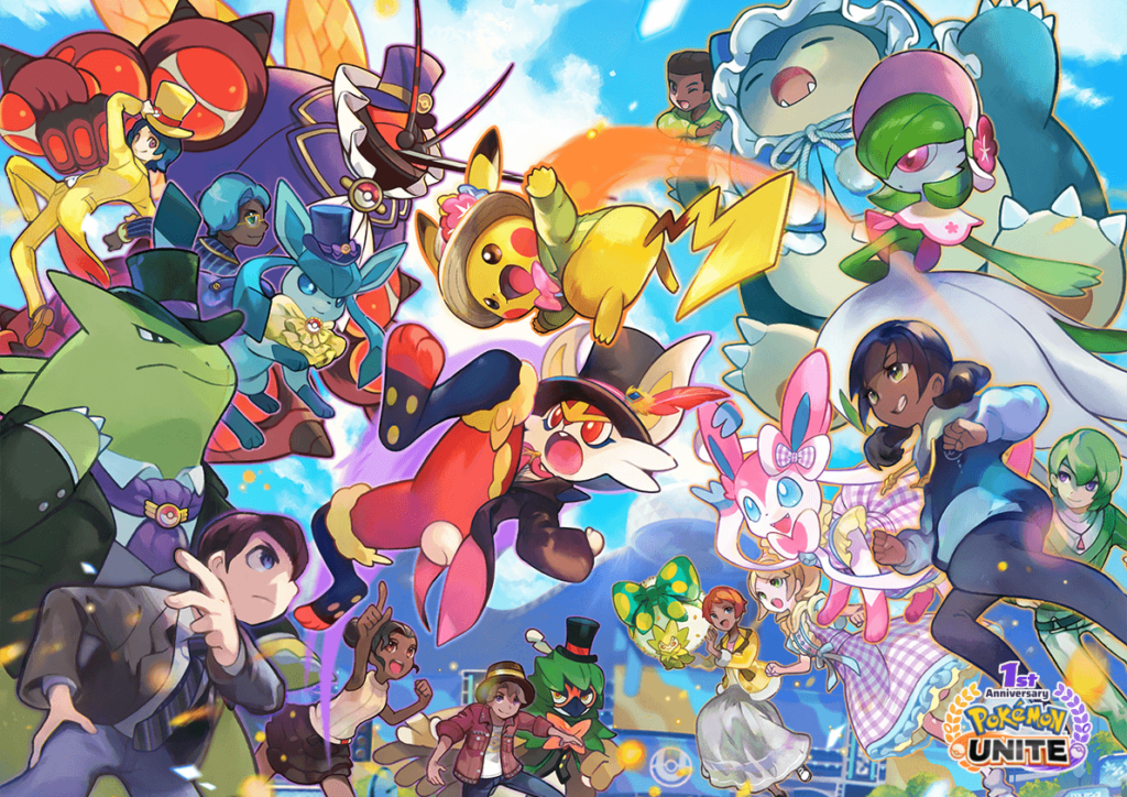 Imagem Promocional Aniversário Pokémon Unite