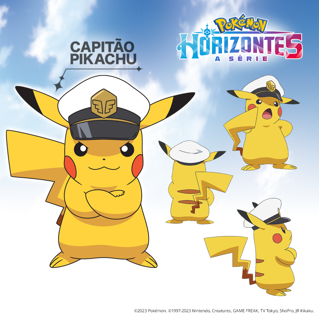 Imagem de apresentação de Capitão Pikachu em Pokémon: Horizontes