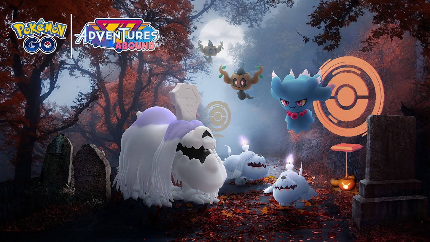 Neste Halloween, teremos um desfile de Jogo em Grupo no Pokémon GO, com  Pokémon vestindo fantasias e uma nova maneira de jogar com seus amigos!